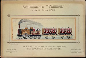 Stephensons Triumph, gewebt für die York-Ausstellung, 1879 von English School